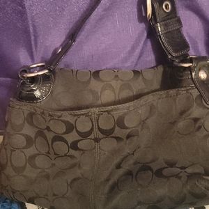 Black signature Coach Purse
